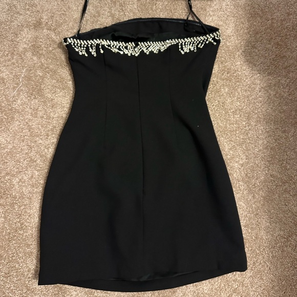 MINKPINK Black Mini Dress with Beaded Neckline - Picture 2 of 3